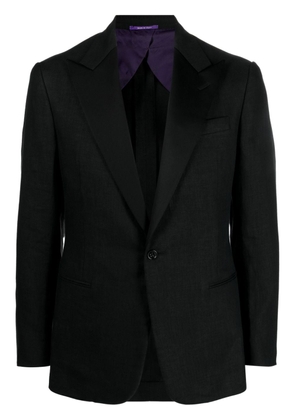 Ralph Lauren Purple Label single-breasted wool-blend blazer - Black