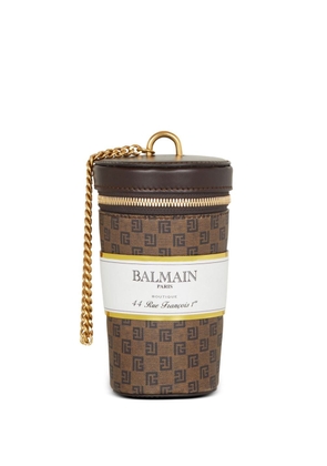 Balmain Coffee Cup Minaudière clutch bag - Brown