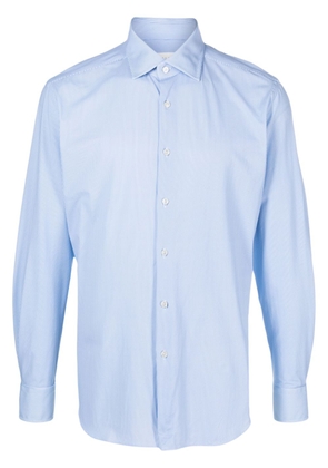 Xacus pinstripe cutaway-collar shirt - Blue