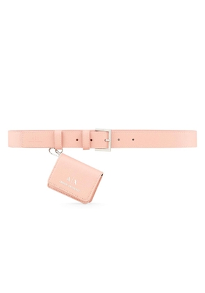 Armani Exchange logo-lettering AirPods-case belt - Pink