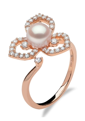 Yoko London 18kt rose-gold Akoya pearl and diamond ring - Pink