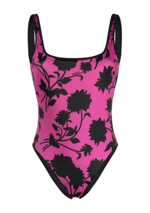 Versace palm tree-print swimsuit - Black