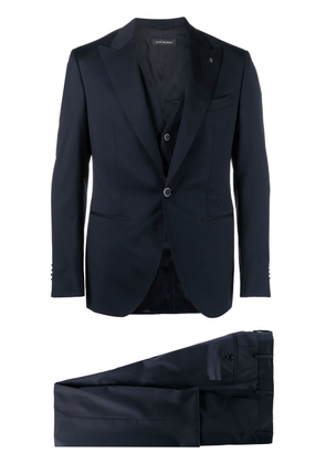 LUIGI BIANCHI MANTOVA single-breasted button three-piece suit - Blue
