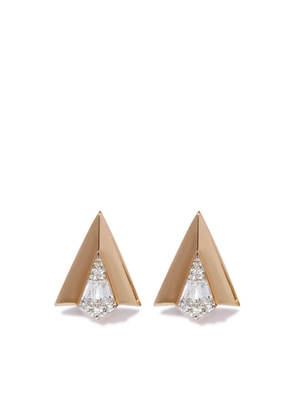 Annoushka 18kt yellow gold Deco Arrow diamond stud earrings