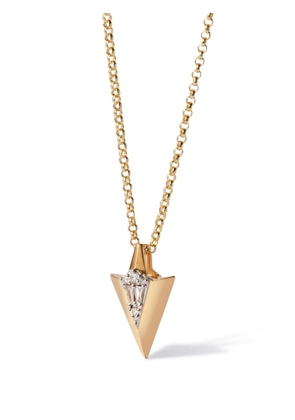 Annoushka 18kt yellow gold Deco Arrow diamond necklace