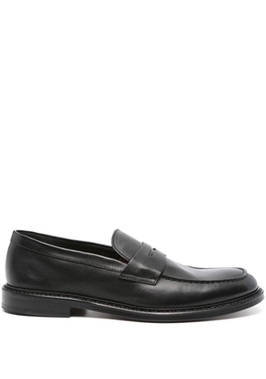 Doucal's penny slot leather loafers - Black