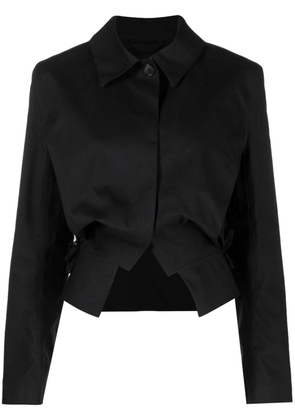 Cecilie Bahnsen silk draped-back jacket - Black