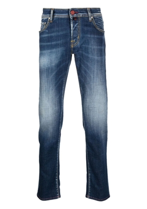 Jacob Cohën faded low-rise slim-fit jeans - Blue