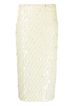 P.A.R.O.S.H. pailette-embellished midi skirt - Neutrals