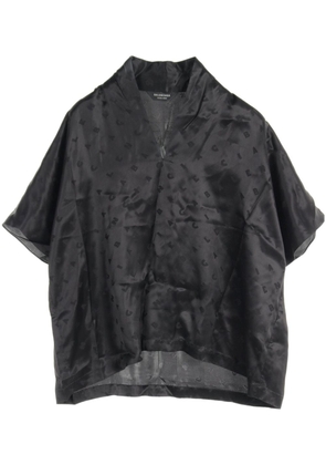 Balenciaga Pre-Owned 1990-2000s logo-jacquard blouse - Black