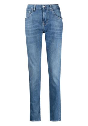 7 For All Mankind straight-leg washed jeans - Blue