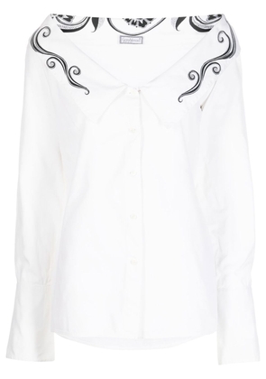 Versace Pre-Owned 1990s fold-over collar shirt - White