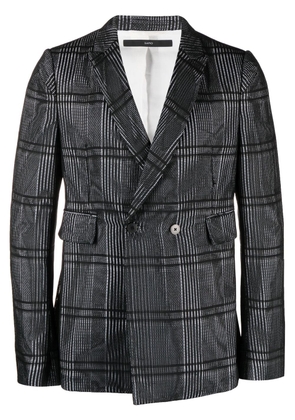 SAPIO check-pattern double-breasted blazer - Black