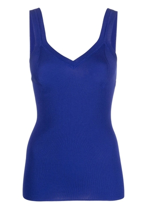 P.A.R.O.S.H. V-neck knitted sleeveless top - Blue