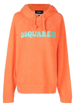 Dsquared2 long-sleeve logo-print hoodie - Orange
