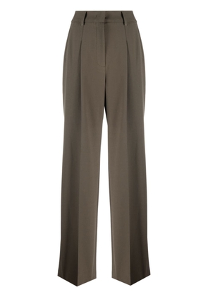Luisa Cerano pleat-detail tailored trousers - Green