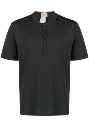 Ten C cotton Henley T-shirt - Black