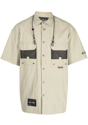 izzue multiple-pockets short-sleeved shirt - Brown