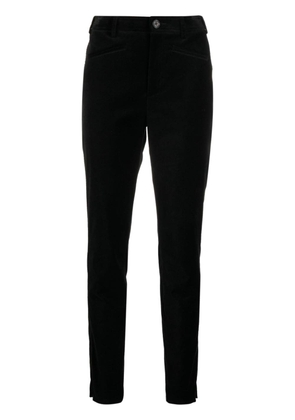 There Was One velvet-finish cotton blend trousers - Black