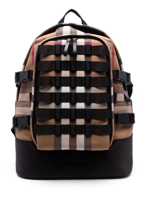 Burberry check-pattern backpack - Brown