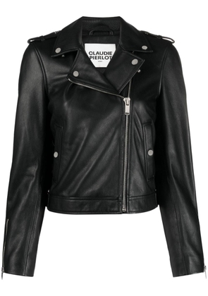 Claudie Pierlot leather Biker jacket - Black
