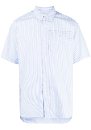 izzue striped short-sleeve shirt - Blue