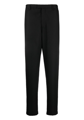 Emporio Armani straight-leg wool tailored trousers - Black