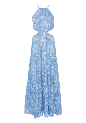 MC2 Saint Barth Kaby paisley-print cotton dress - Blue