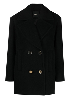 PINKO double-breasted wool-blend coat - Black