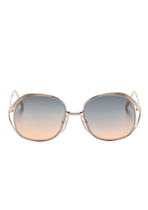Christian Dior Pre-Owned oversized gradient sunglasses - Gold