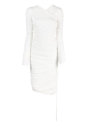 KHAITE The Arabella ruched midi dress - White