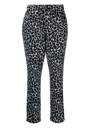 LIU JO giraffe-print cropped trousers - Black