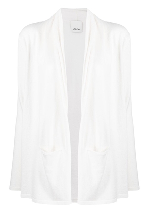 Allude open-front cowl-neck top - White