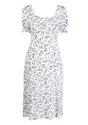 b+ab ditsy floral-print midi dress - White