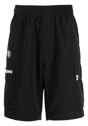 AAPE BY *A BATHING APE® logo-appliqué cargo shorts - Black