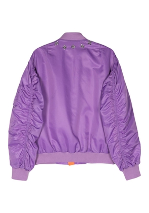 Manuel Ritz rhinestone-embellished bomber jacket - Purple