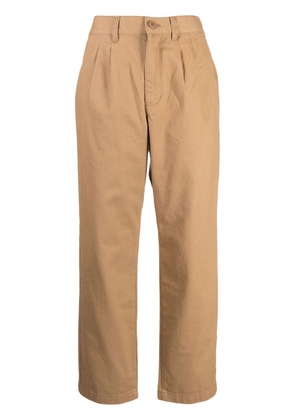 CHOCOOLATE pleat-detail straight-leg trousers - Brown