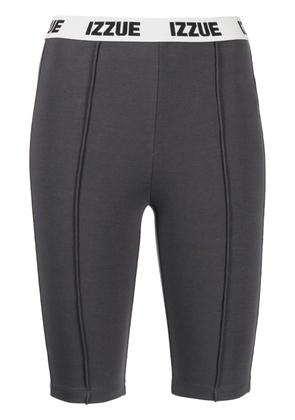 izzue logo-waistband leggings - Grey