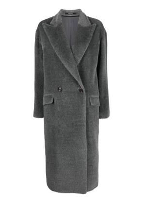 Tagliatore double-breasted brushed coat - Grey