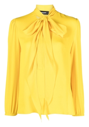 Dsquared2 pussy bow-collar long-sleeve top - Yellow