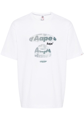 AAPE BY *A BATHING APE® Milo-print cotton T-shirt - White