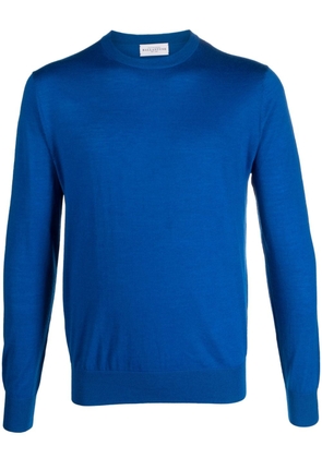 Ballantyne fine-knit wool jumper - Blue