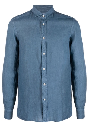 Boglioli linen long-sleeve shirt - Blue