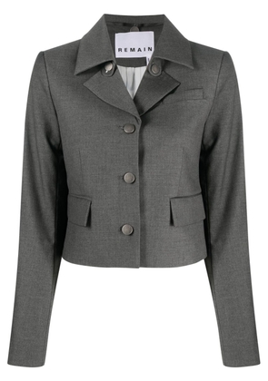 REMAIN single-breasted cropped blazer - Grey