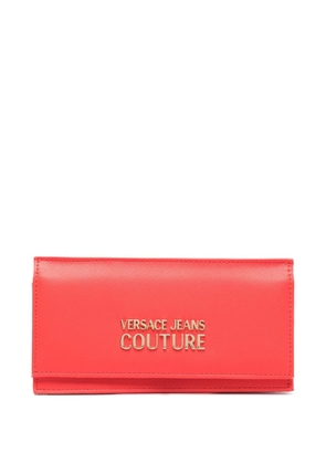 Versace Jeans Couture logo-lettering magnetic-fastening wallet - Red