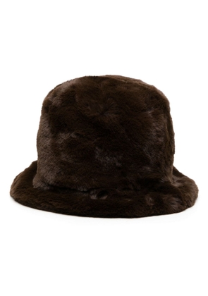 Jakke faux-fur bucket hat - Brown