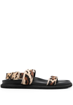 Moschino animal-print sandals - Neutrals