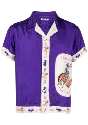 BODE Round Up short-sleeve shirt - Purple