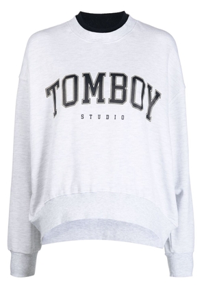 STUDIO TOMBOY logo-print crewneck sweatshirt - Grey