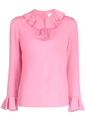 JANE Nymph ruffled-collar blouse - Pink